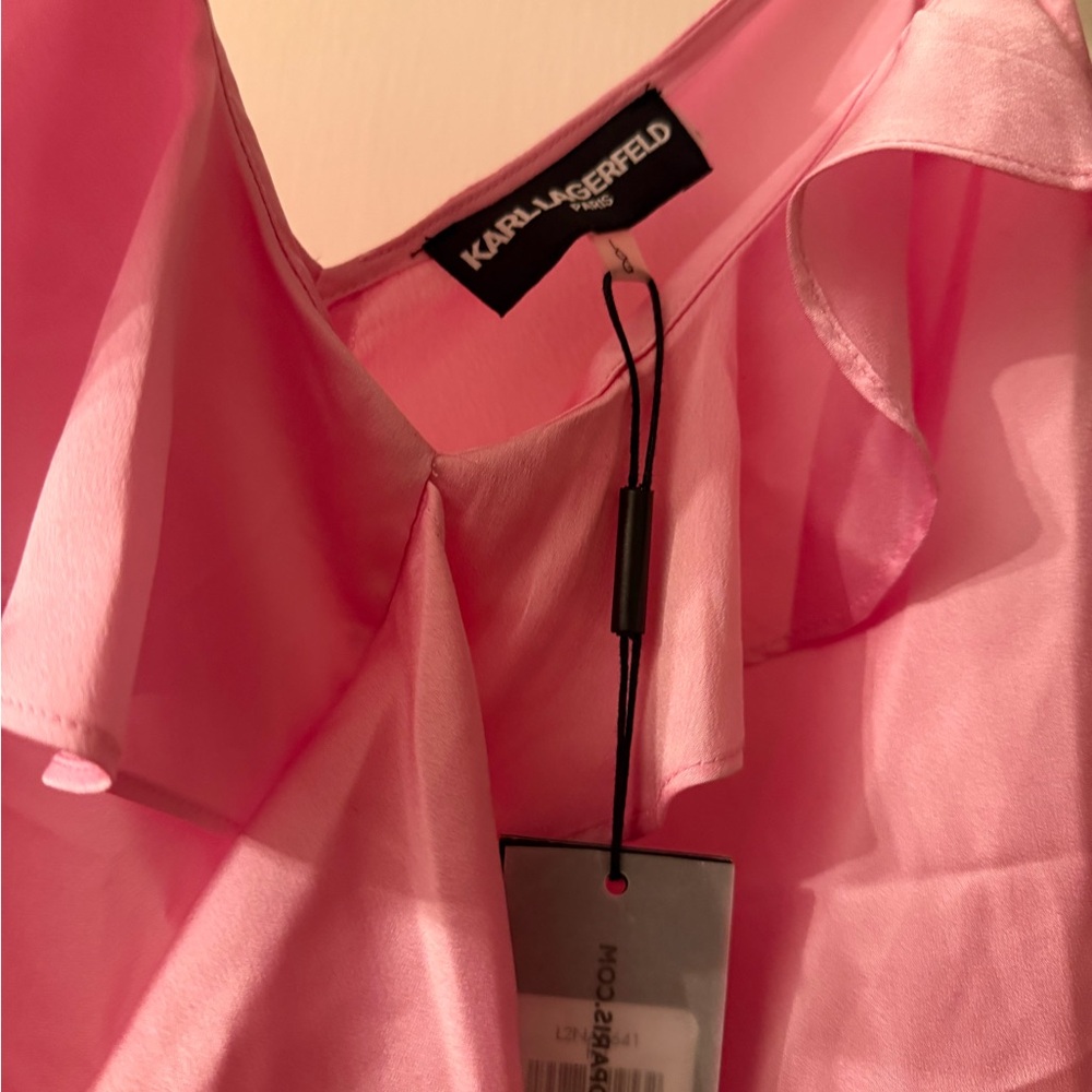 Karl Lagerfeld Vibrant Pink Blouse - Picture 3 of 6